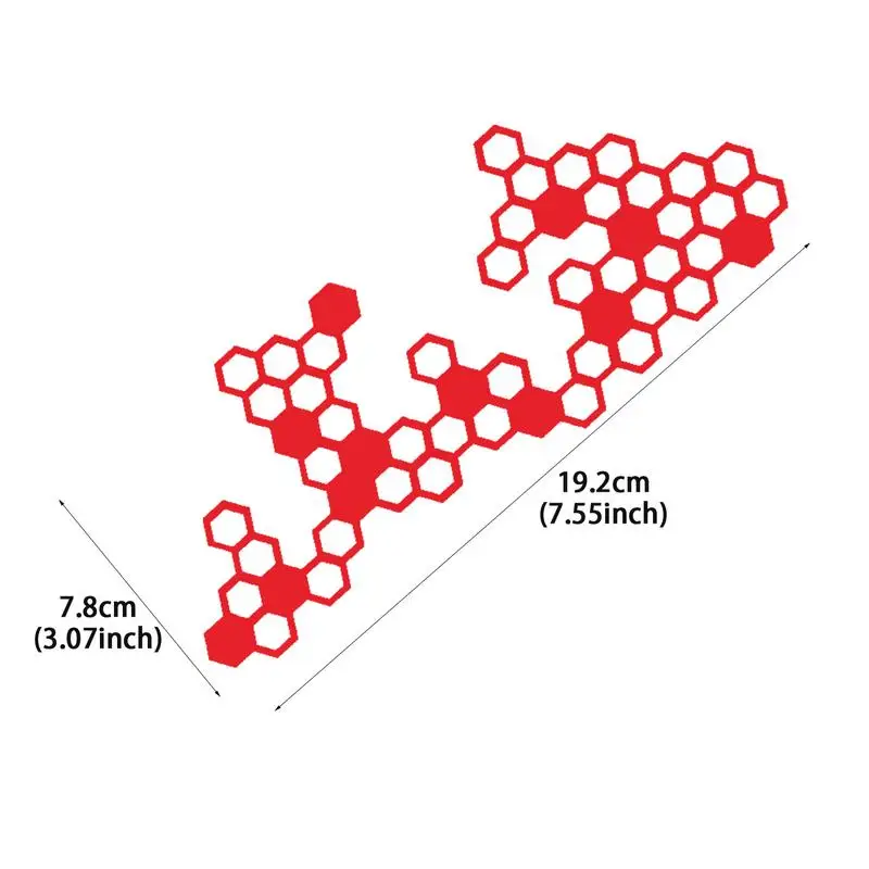 Cool Motorcycle Stickers Hexagonal Modified Motorcycle Decal Decor Honeycomb Design Motorcycle Personality Sticker For Moto
