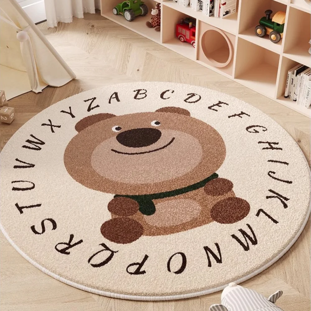 

Bear Hairy Nursery Play Mats For Children，Plush Bedroom Rug For Kids，Alphabet Fluffy Carpet For Living Room，Soft Foot Mats