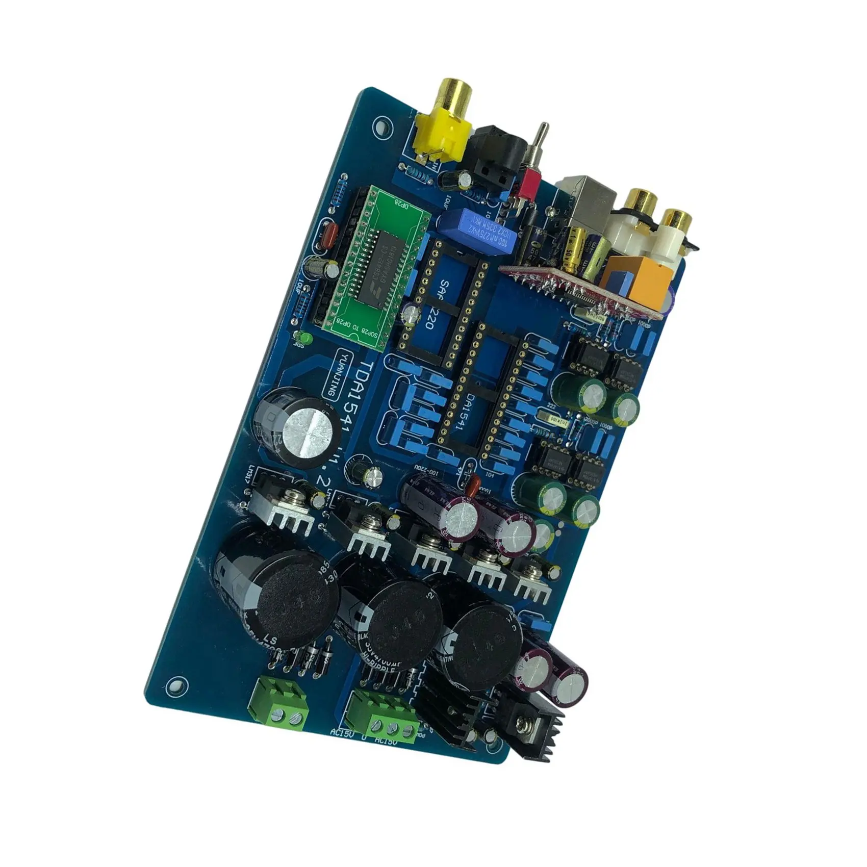 CYJ-TDA1541 Optical Fiber Coaxial Decoder Board (Including USB, Excluding TDA1541 and SAA7220 IC)