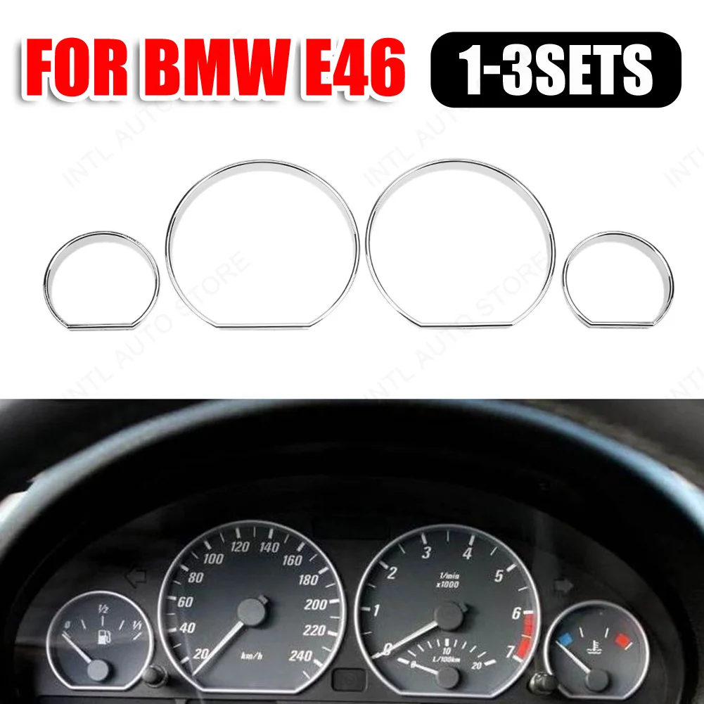 Car Front Dashboard Decoration Frame Dial Ring Trim Car Styling Auto Front Cover for BMW E46 Replacement Tools