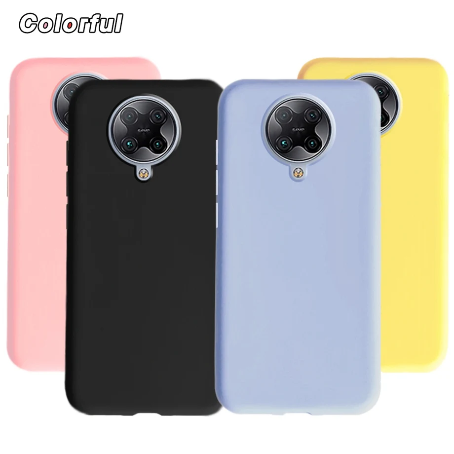 For Xiaomi Poco F2 Pro Redmi K30 Pro Case Soft Plain Phone Cases For Xiaomi Poco X2 PocoX2 Redmi K30 K30i K30T Candy Back Cover