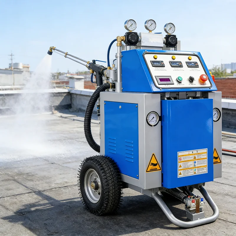 

Промышленная установка для напыления полиуретановой пены с регулируемым соотношением компонентов и нагреваемым шлангом для теплоизоляции