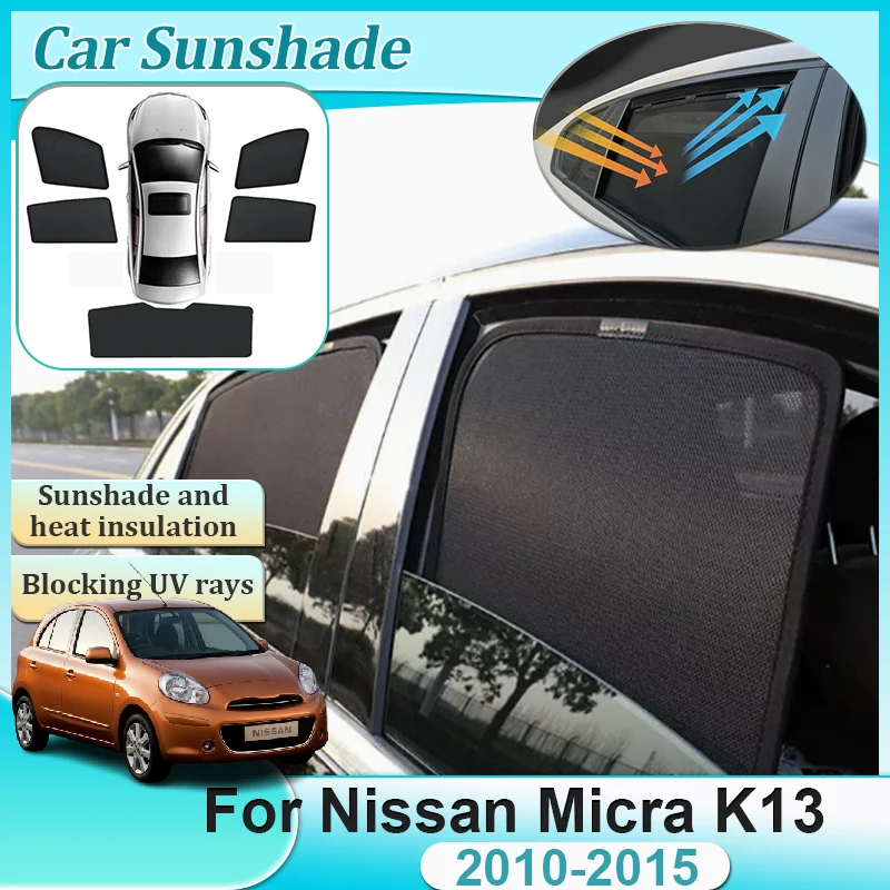 

For Nissan Micra K13 March 2010-2015 Magnetic Sunshade Windshield Curtain Cover Privacy Shading Visor Part Tool Auto Accessories