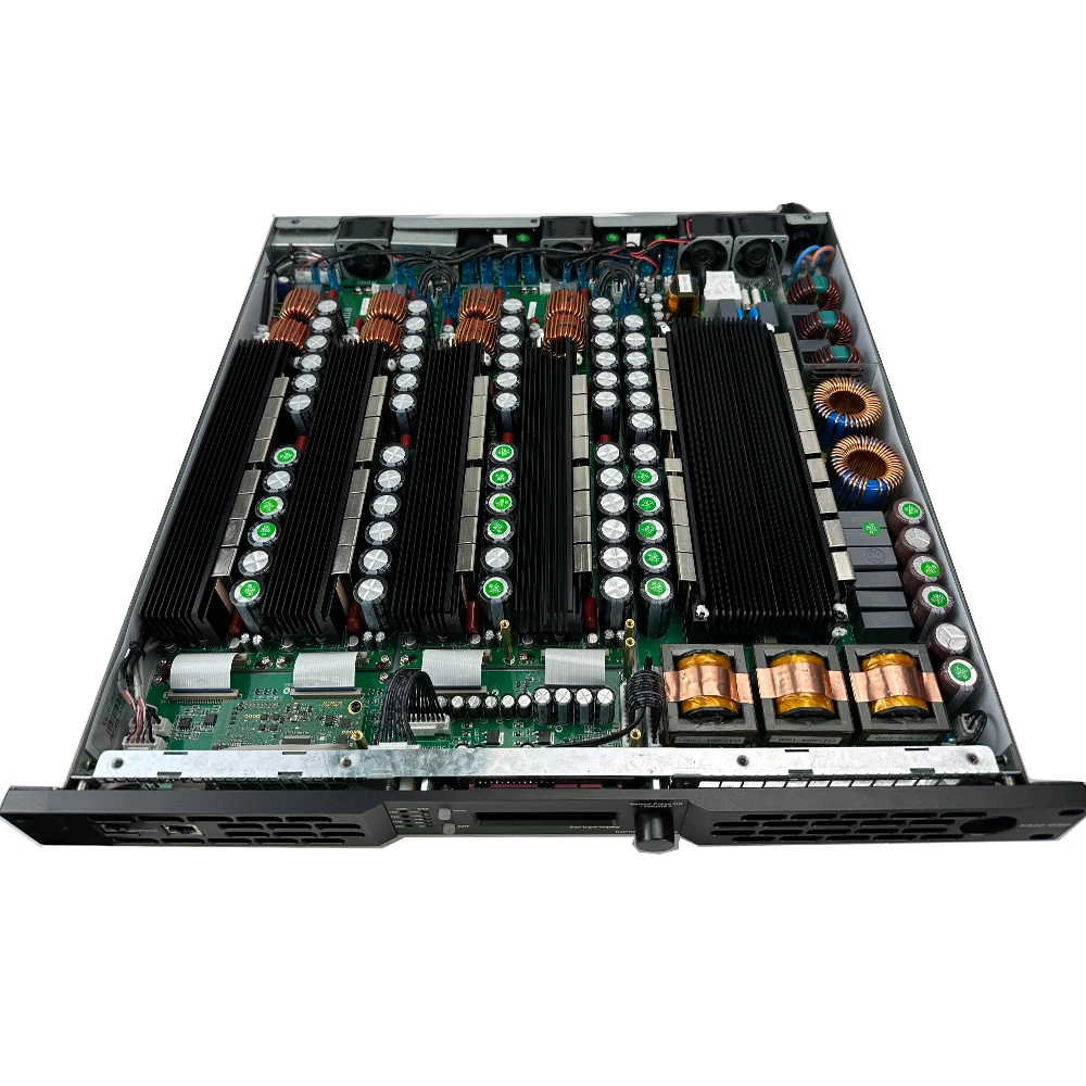 1U Class D Digital Power Amplifiers With DSP, 4Channels 10000watts 2ohms Workable Pro Audio Amplifier for Big Speakers