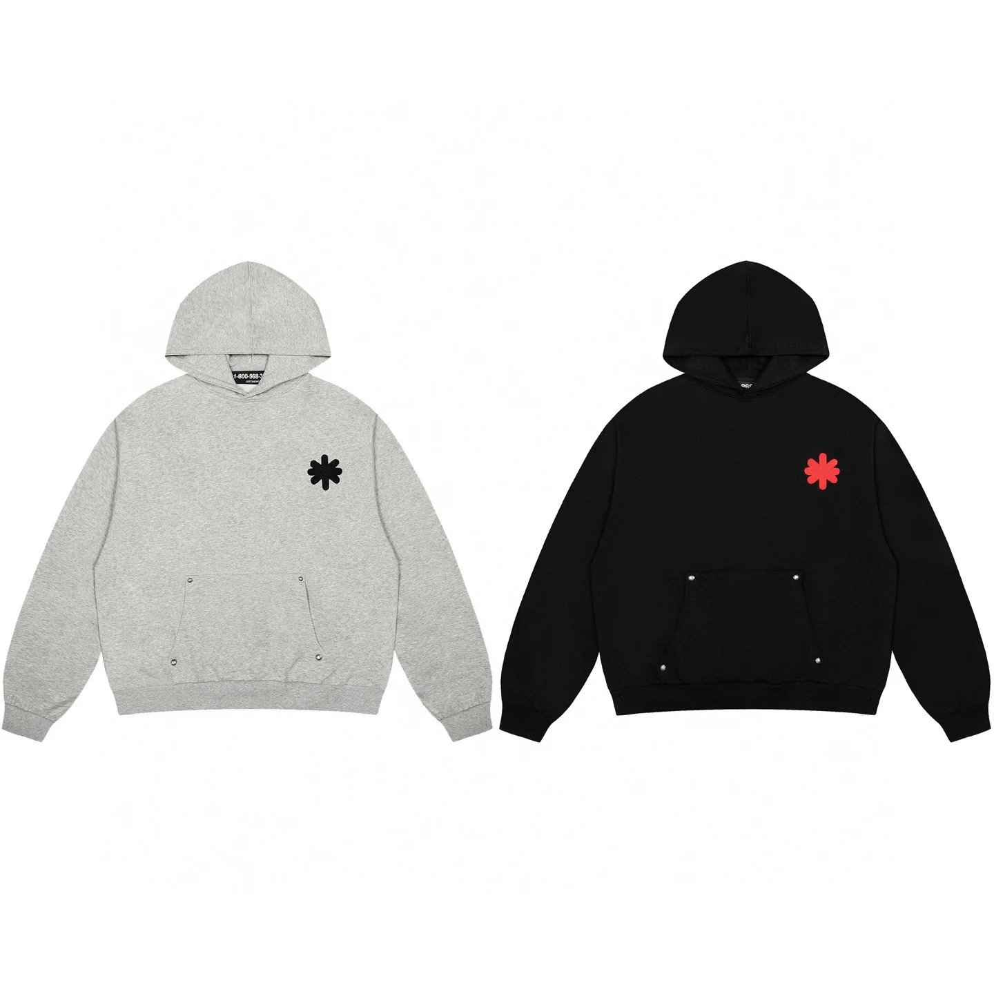 

LOSTSHDWS Sunflower Basic Solid-Color Embroidered American-Style High-Street Minimalist Pullover Hoodie