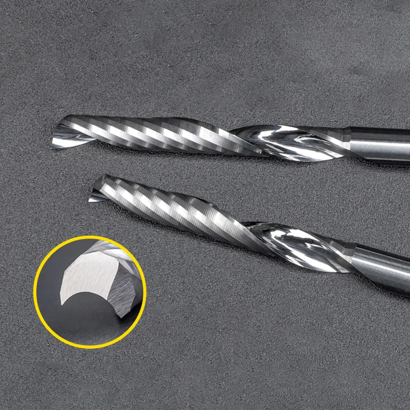 Single Flute Spiral 4mm Carbide Engraving Cutters CNC Router Bits Acrylic PVC Wood Milling Cutter Higher Quality