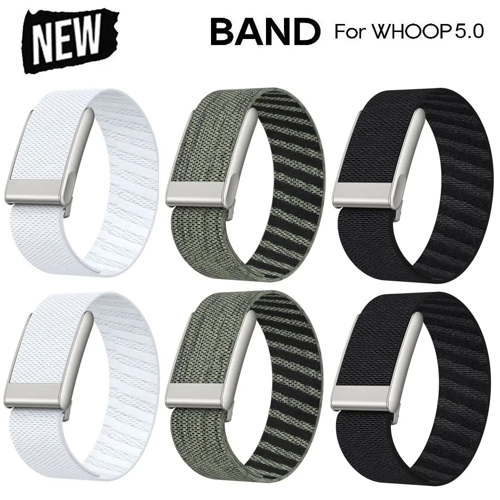 Bracelet de remplacement en nylon respirant et réglable pour tracker Whoop 5.0 Life MG/One Peak – Protection souple pour femmes et hommes