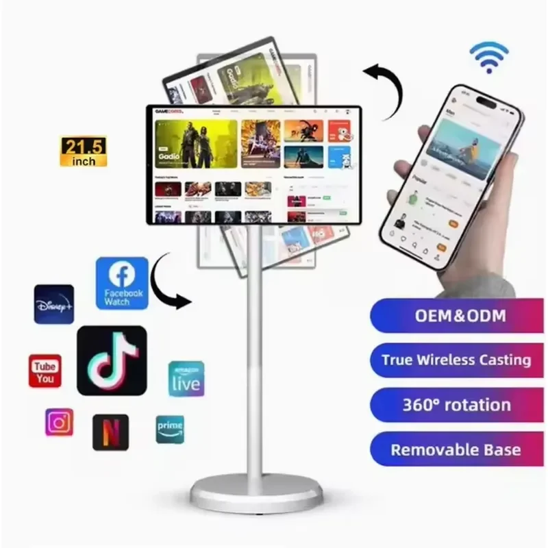 24 Inch Smart Mirror TV Android Touch Screen Full HD LED Bathroom Television Portable Interactive Display For Home Hotel Use
