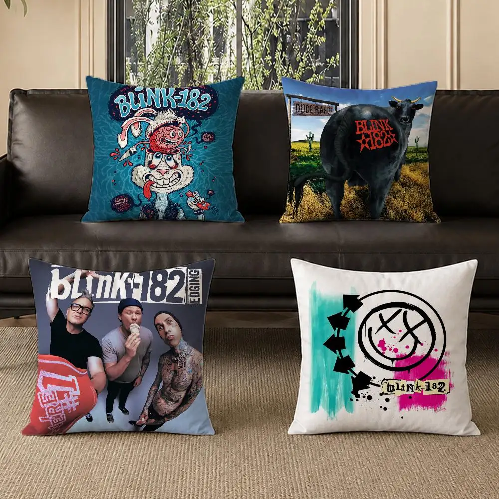 band Blink‑182 Cushion Cover Washable Soft Thick Cushion Cover Decorative Pillowcase for Sofa Living Room Home