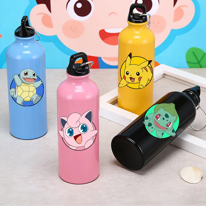 

Pokemons Games Multiple Roles 500ml Kettle Sports Aluminum Mountaineer Cup Water Bottle Boys Girl Cute Anime High-capacity Flask