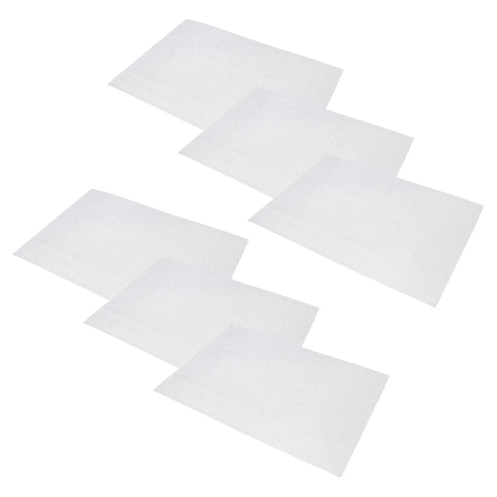 Stainless Steel 304 Mesh Filter Panels 6 Pack 30 x 21 cm Reusable Cuttable 20 Mesh Wire Screens for Kitchen