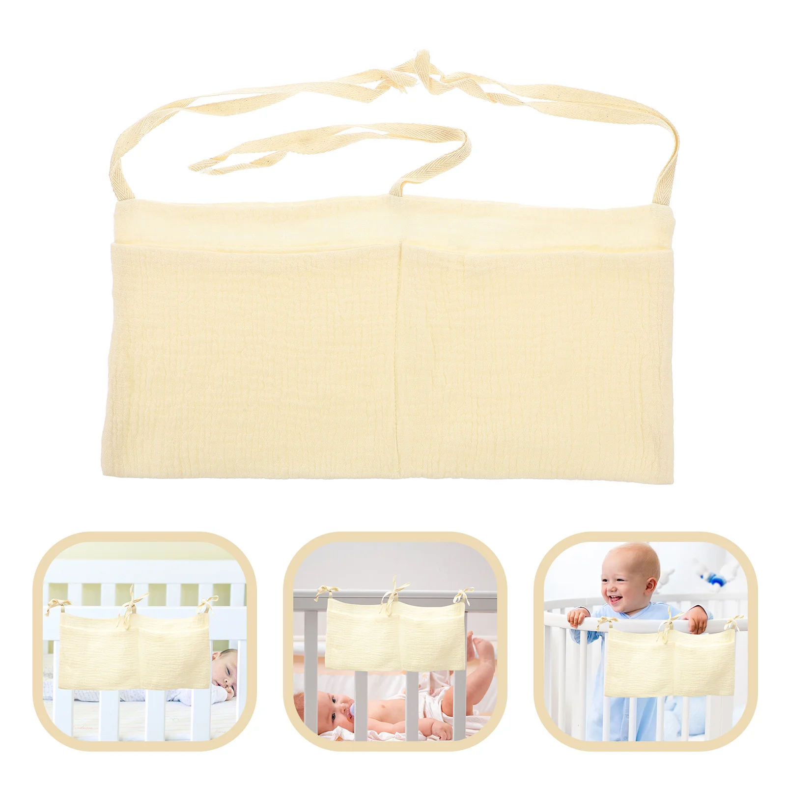 

Подвесная сумка-органайзер для хранения детской кроватки, прочный хлопковый органайзер для подгузников для коляски, подвесные сумки для коляски