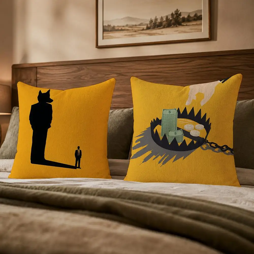 Classic Movie T-The Wolf of Wall StreetS Cushion Cover Ultra Soft Throw Pillow Cover Skin Friendly for Sofa Bed Home Decor Gift
