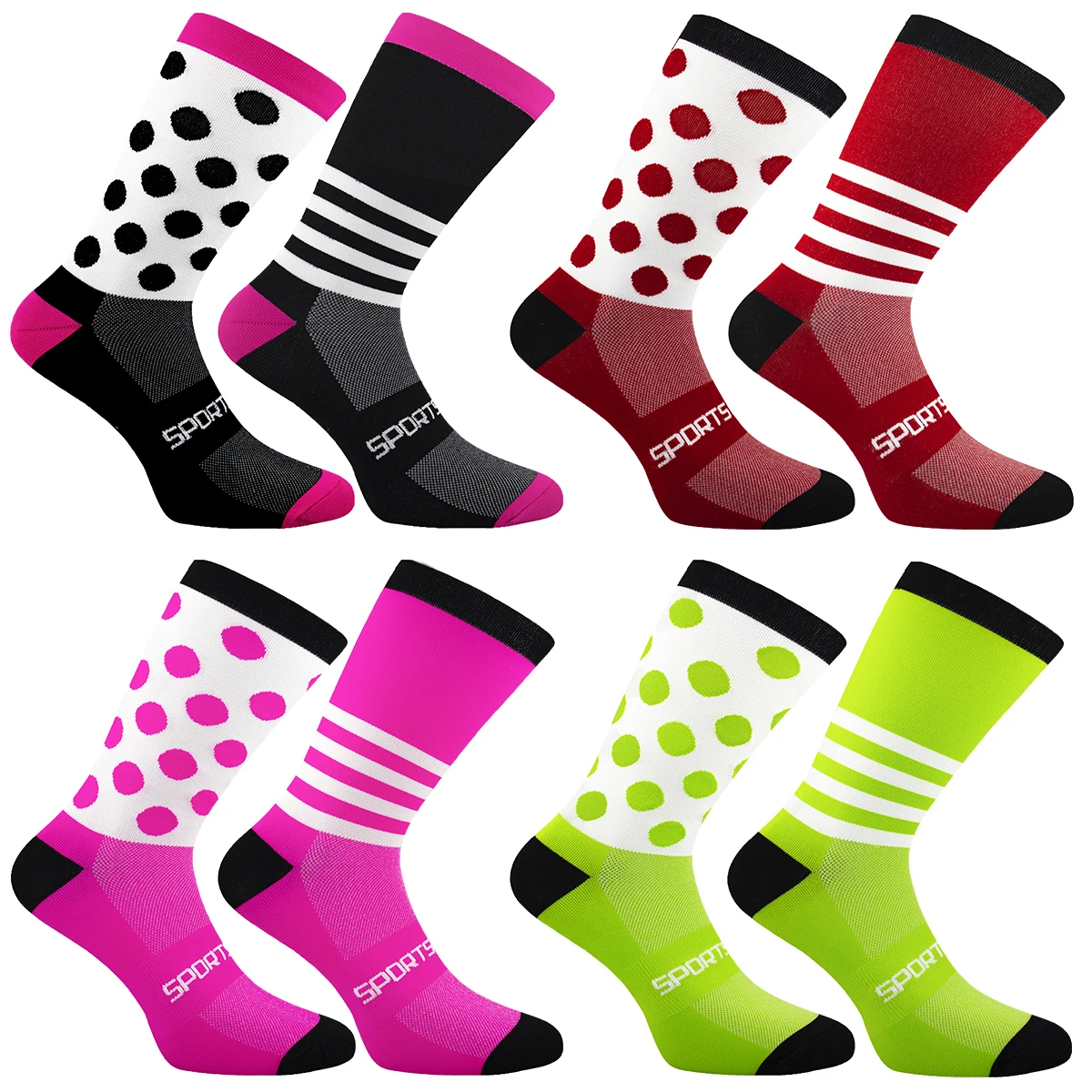 Cycling Socks Professional Wear Resistant Breathable Bicycle Sports Socks Moisture Wicking Multifunctional Fitness Running Sock