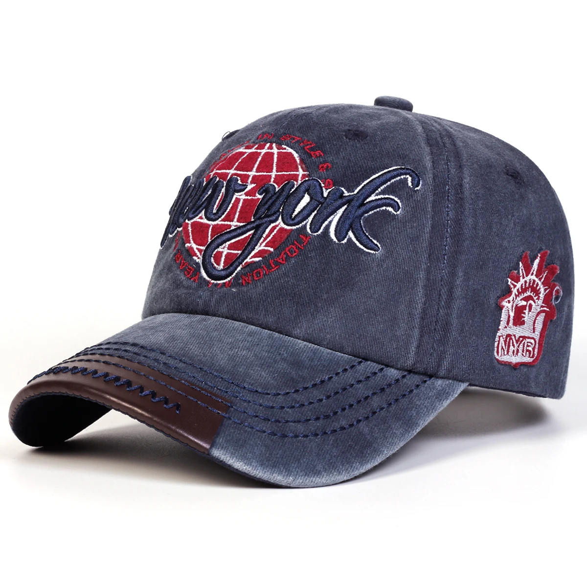 Unisex New York Baseballkappen mit Stickerei, verstellbar, für Frühling und Herbst, lässiger Sonnenschutzhut – Detail 5