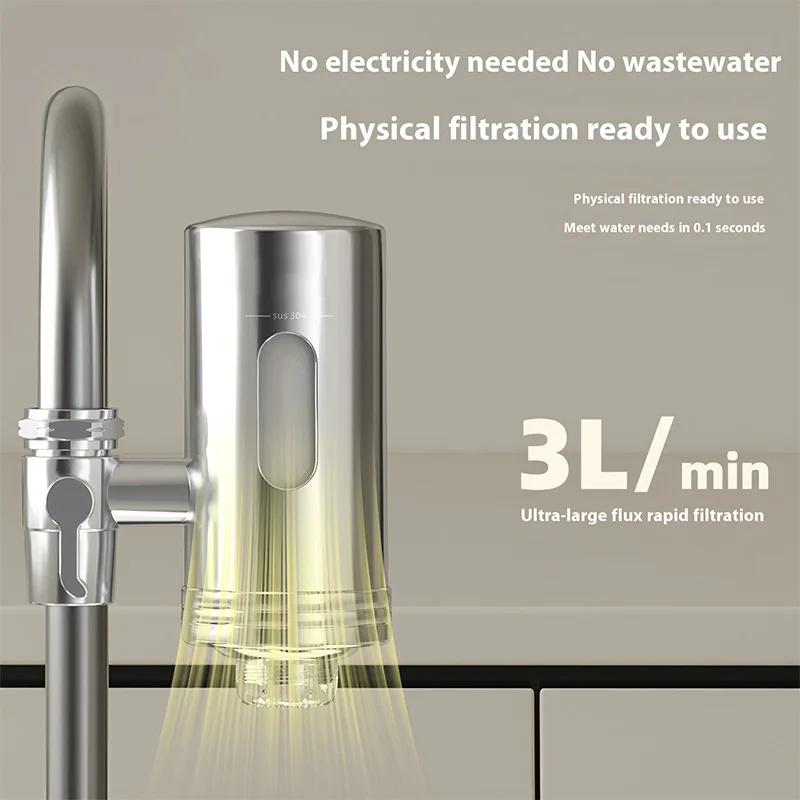 Filtro depuratore d'acqua del rubinetto Filtro per l'acqua del rubinetto domestico Bevanda diretta Frontale Filtrazione universale a 10 strati Rimozione degli odori del cloro