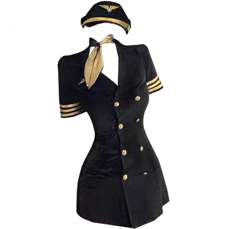 Stewardess Uniform Erotic Lingerie Sexy Costumes Flight Attendant Costume Sex Cosplay Anime Police Japanese Lingerie Role Play