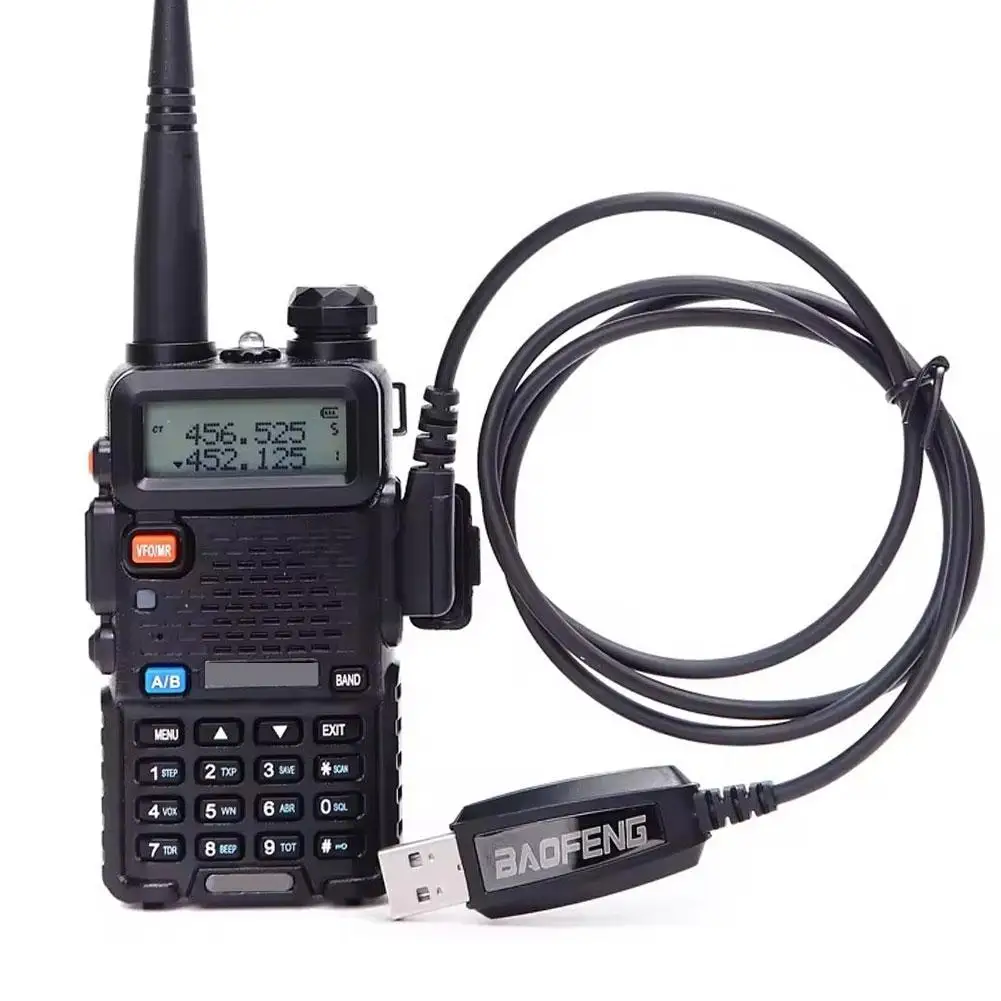 สำหรับ UV5R Baofeng/888S UV-3R + สายโปรแกรม K-HEAD สายความถี่ walkie-talkie แบบพกพาสาย USB เขียนข้อมูลไดรฟ์ K4S6 CD