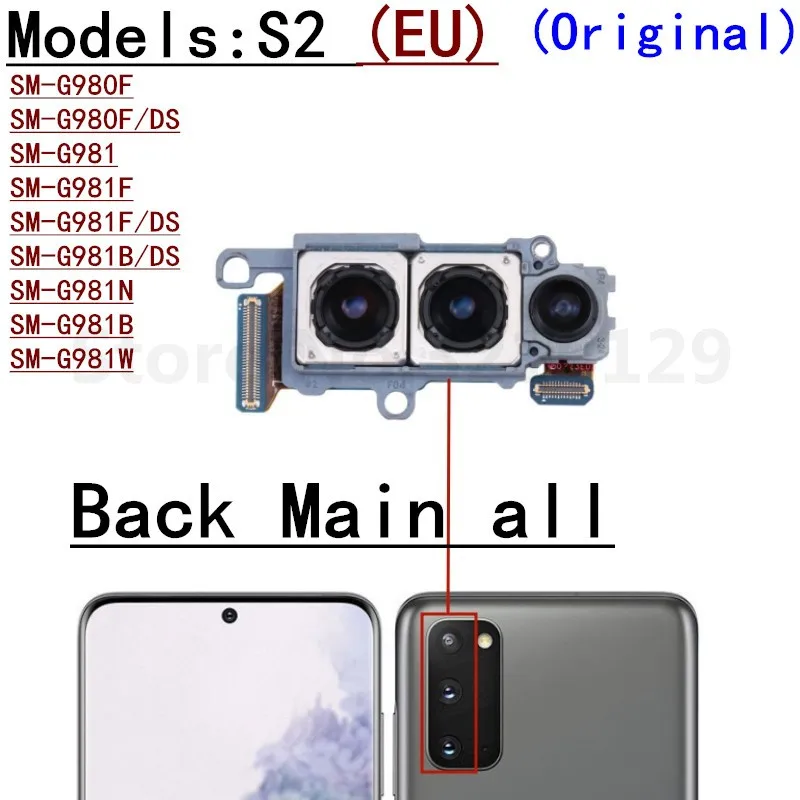 Full Set Main Back And Front Facing Wide Camera Flex Cable For Samsung Galaxy S20 5G G980 G981 G981F G981U