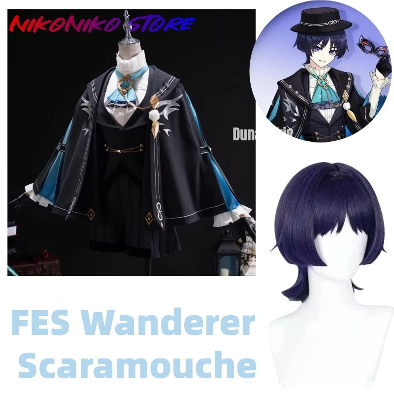 

Игра GenshinImpact FES Wanderer Scaramouche Косплей Костюм Наряд Карнавал Хэллоуин Аниме Комикс Ролевая игра Униформа Dunayskiy