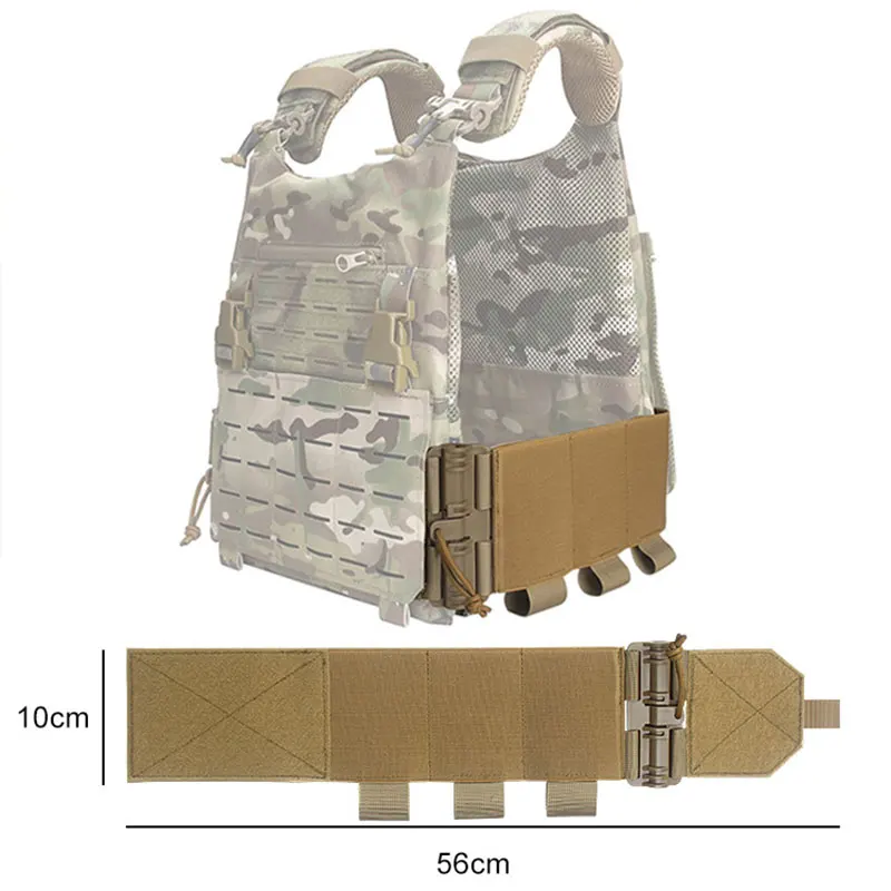 Tactical Vest Quick Remove Elastic Waist Belt JPC CPC Quick Release Buckle Molle Side Waist Belt Paintball Shooting Accessories