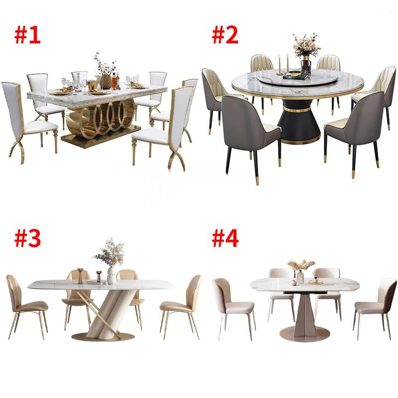 

24 Dining Room Table Set Luxury Kitchen Furniture Modern Minimalist Dining Table With 6 Seats Customize Desktop Table And Chairs