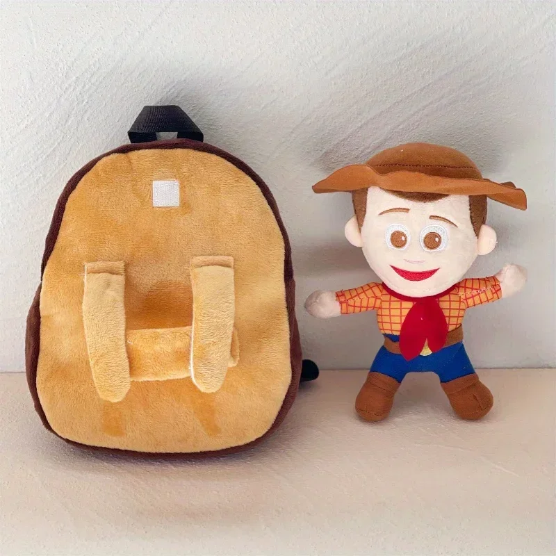 Disney Series Plush Backpack Buzz Lightyear Woody Backpack Cartoon Children School Bag Gift Travel Outdoor Christmas Birthday