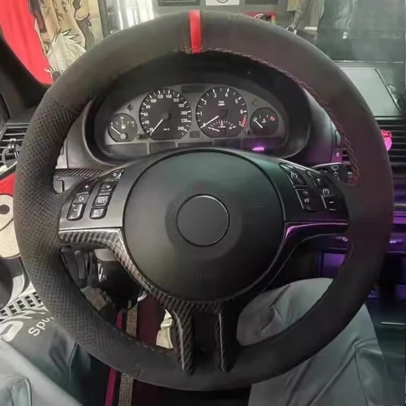 

Hand Stitched wear-resistant suede Car Steering Wheel Cover For BMW E46 M3 E39 330i 540i 525i 530i 330Ci 2001-2005