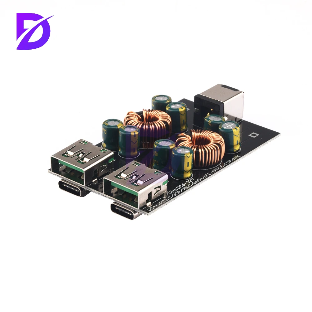 

2/4-channel Fast Charging Power Module DC6-32V USB Pd3.0 (PPS) Mobile Phone Fast Charging Board Step-down Module