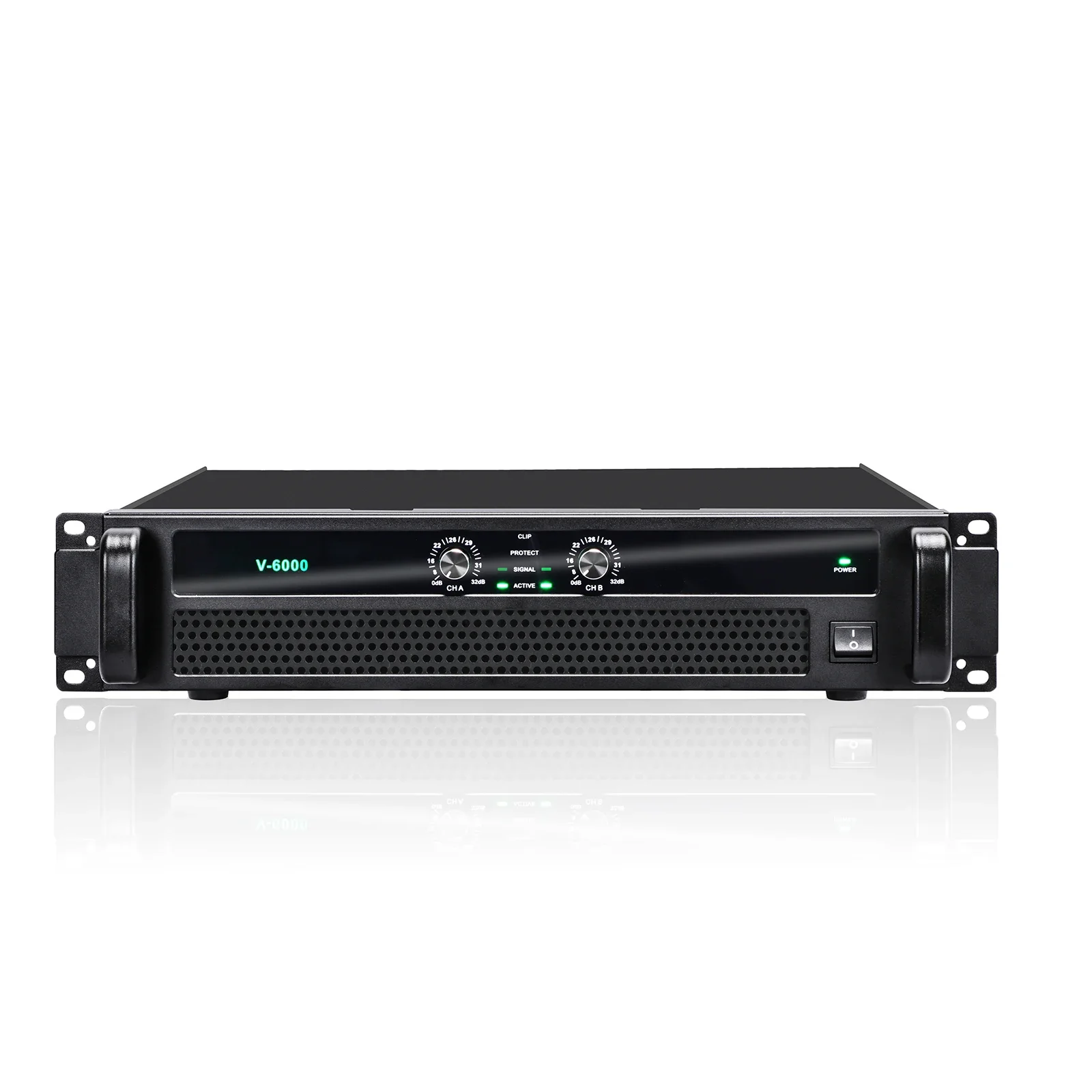 

V-6000 With Display Shown Logo/Brand 250/350/500/600/800Watts Home Theater Power Amplifier 2 Channels 2U