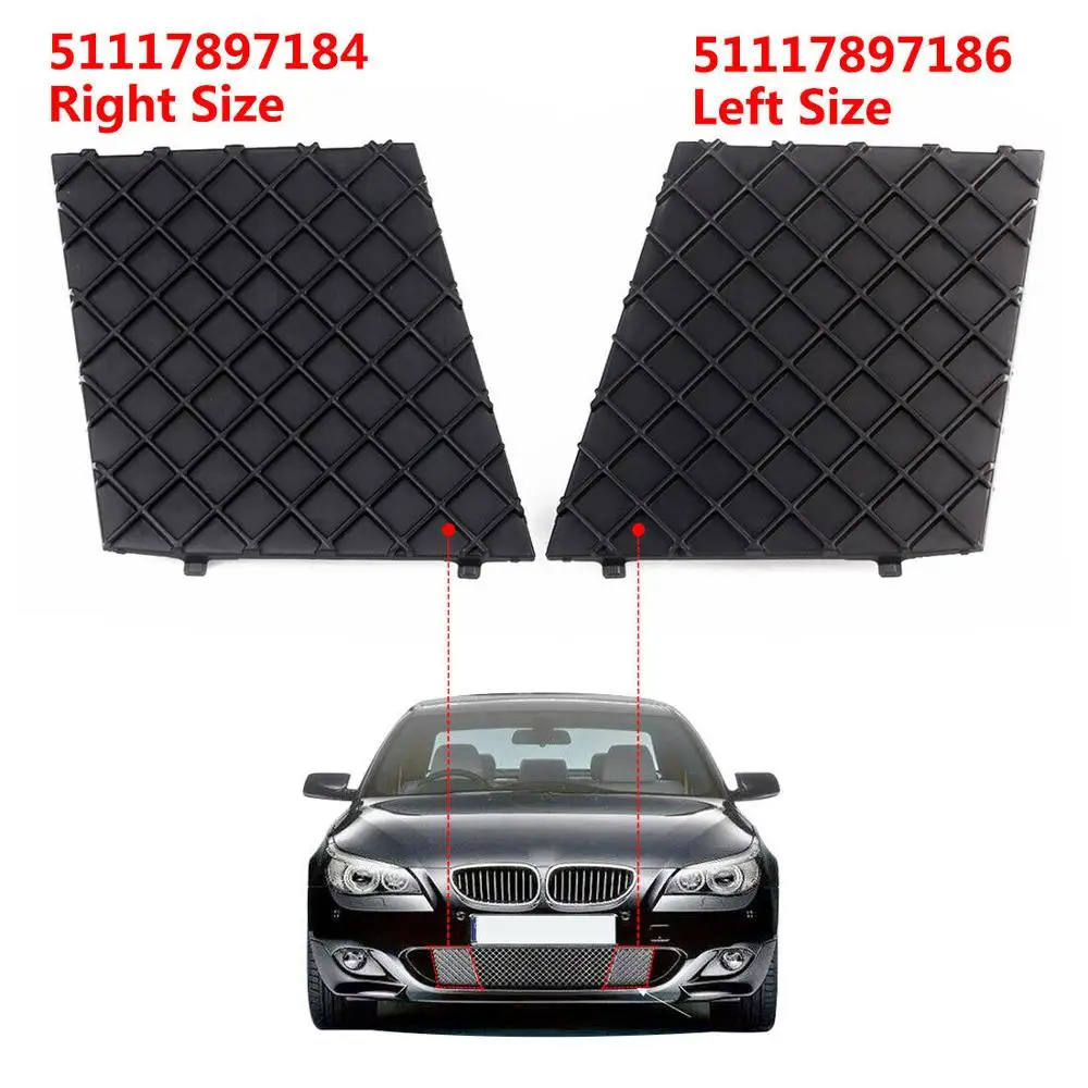 

Front Bumper Lower Mesh Grille Plate Trim Cover For BMW E60 E61 M Body Kit 03-10 51117897184 51117897186 Car Accessories