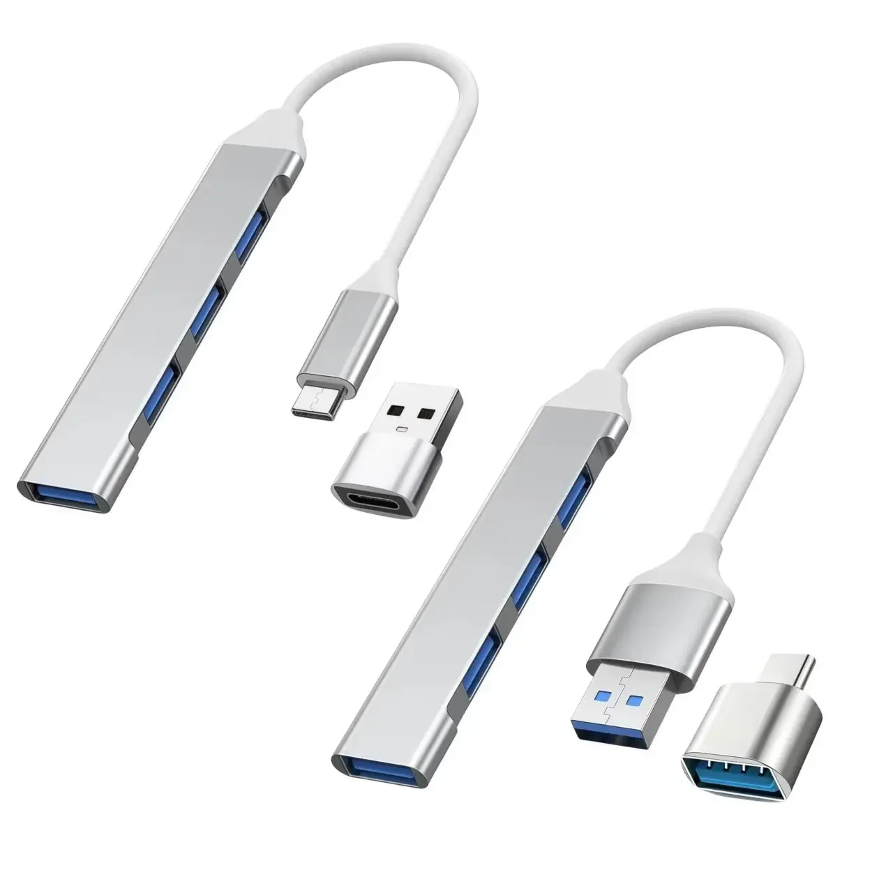 4-Port All-in-One USB Hub Type-C Docking Station Adapter OTG Type-C Hub for PC Xiaomi Huawei MacBook