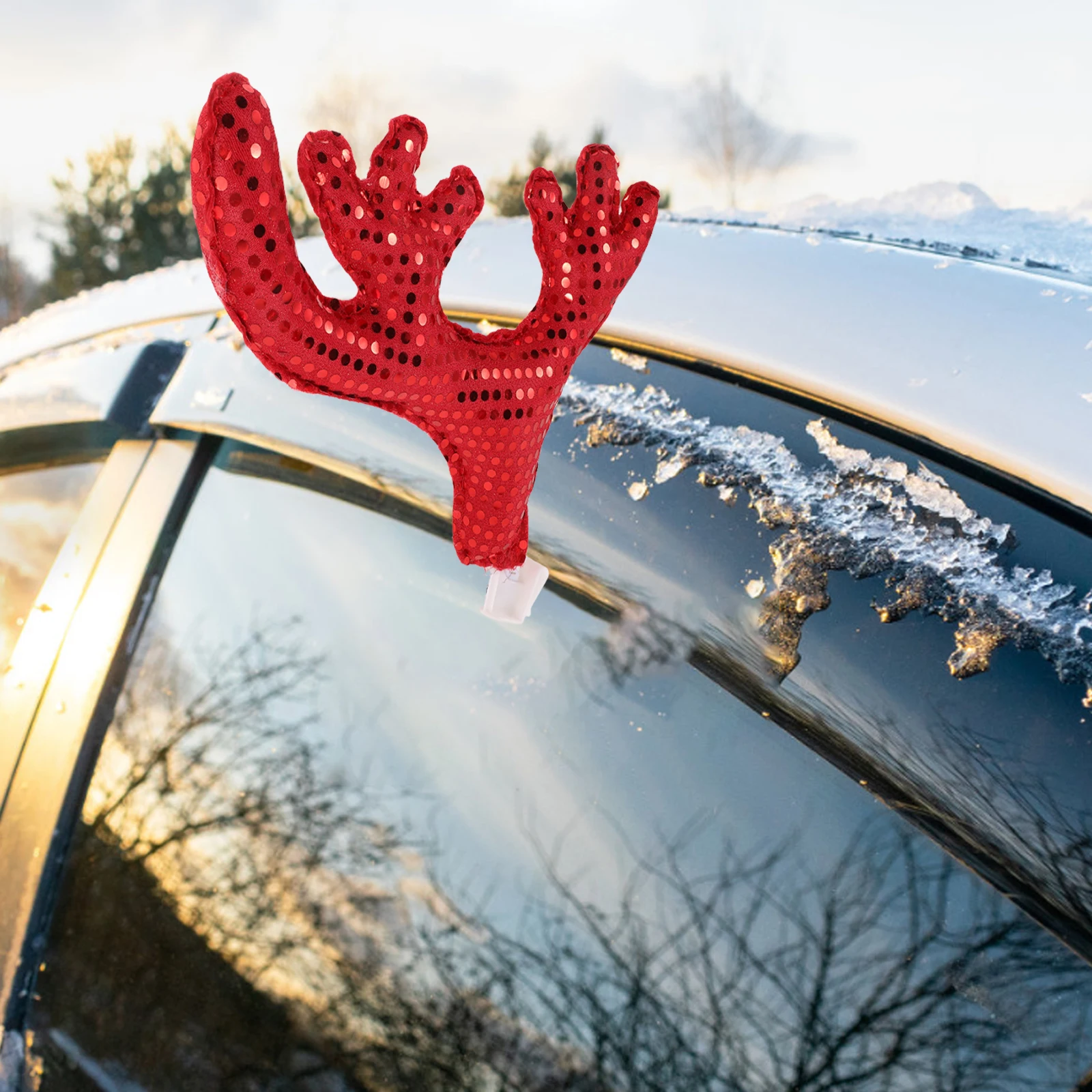 

1 Set Window Antlers Reindeer Antlers Nose Christmas Accessories Automotive Exterior Decorations Auto Holiday Accessories Car