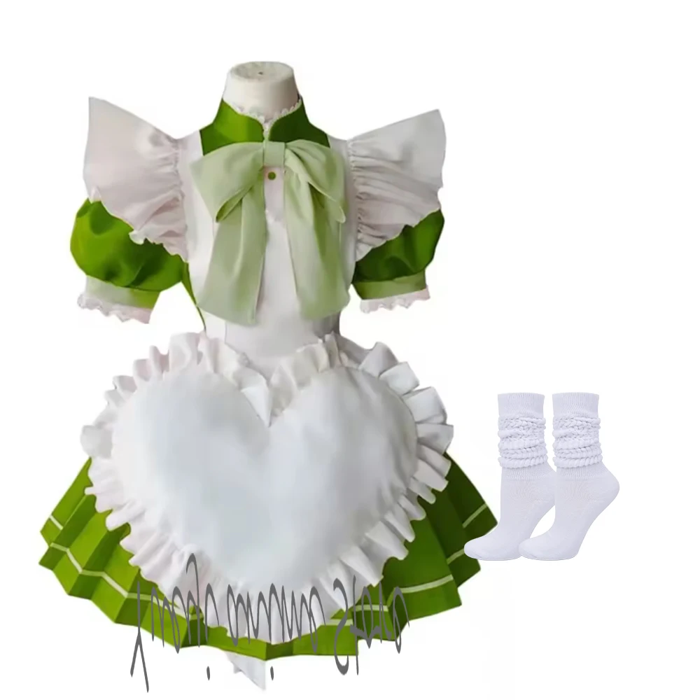 

Customized-Anime Midorikawa Retasu Cosplay Costume Green Maid Dress Activity Party Role Play Clothing