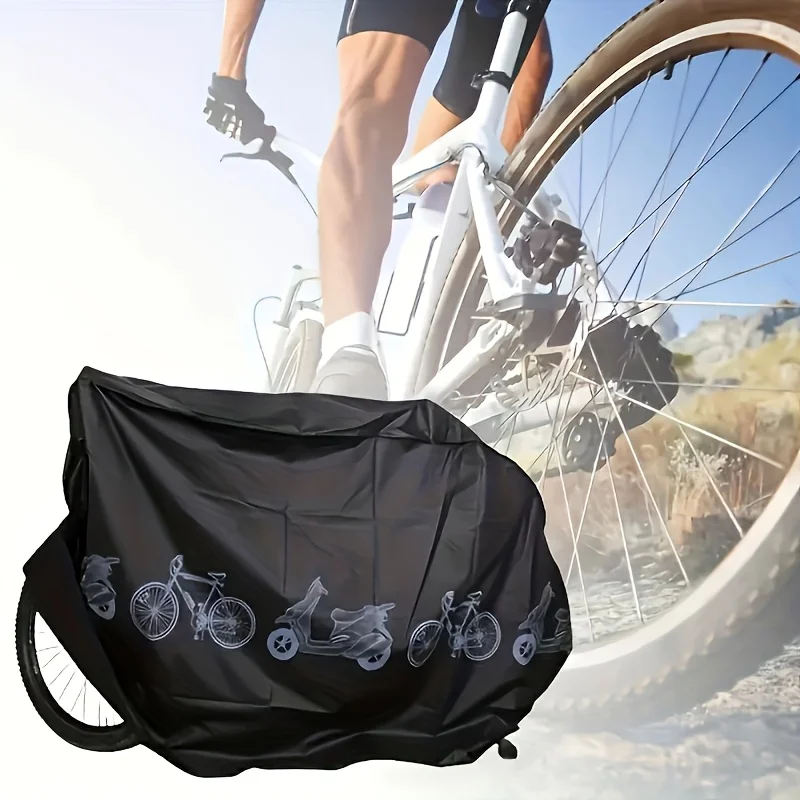 

A bicycle dust and rain cover PE material durable model, universal outdoor storage protective cover for all seasons