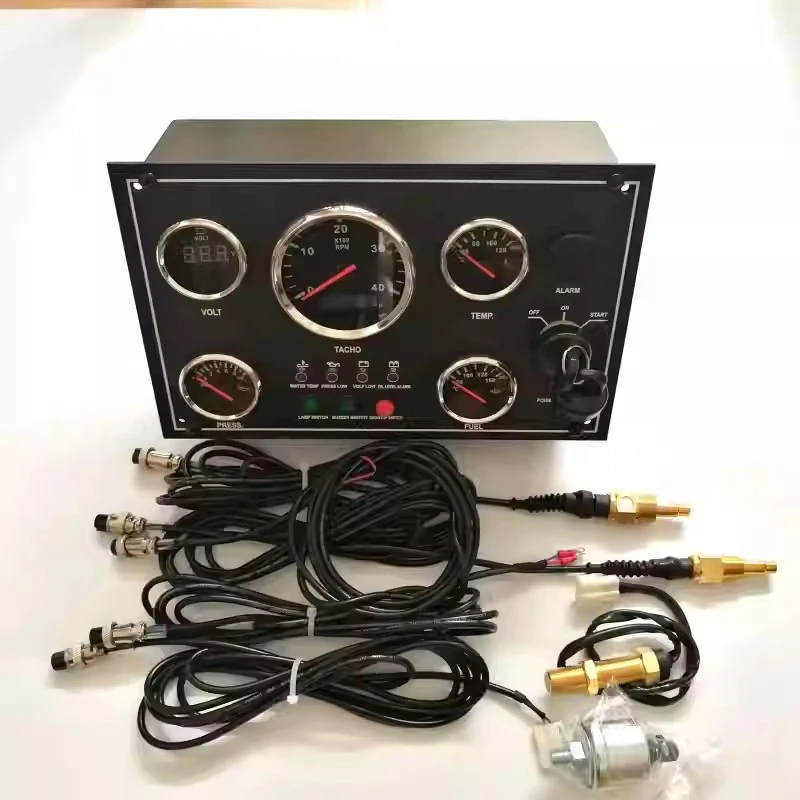 

Панель переключения Приборная панель лодки Водонепроницаемая панель управления морским дизельным двигателем, приборная панель