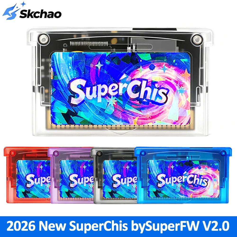 New SuperChis Prime GBA Game Cart Reader bySuperFW V2.0 Firmware FlashCard For GBA/GBA SP/NDS/GB Player SDRAM NOR Flash Module