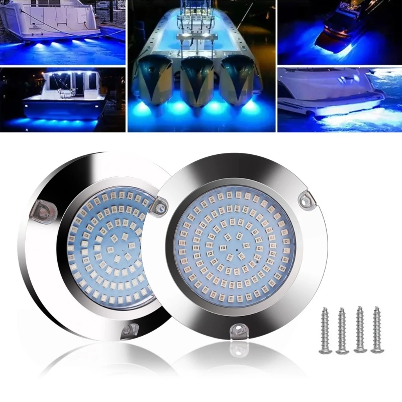 Dc 12V 24V 90Leds Navigatie Boot Licht Marine Boot Spiegel Led Licht Rond Abs Plastic Led Achterlamp Voor Boot Jacht Accessoire