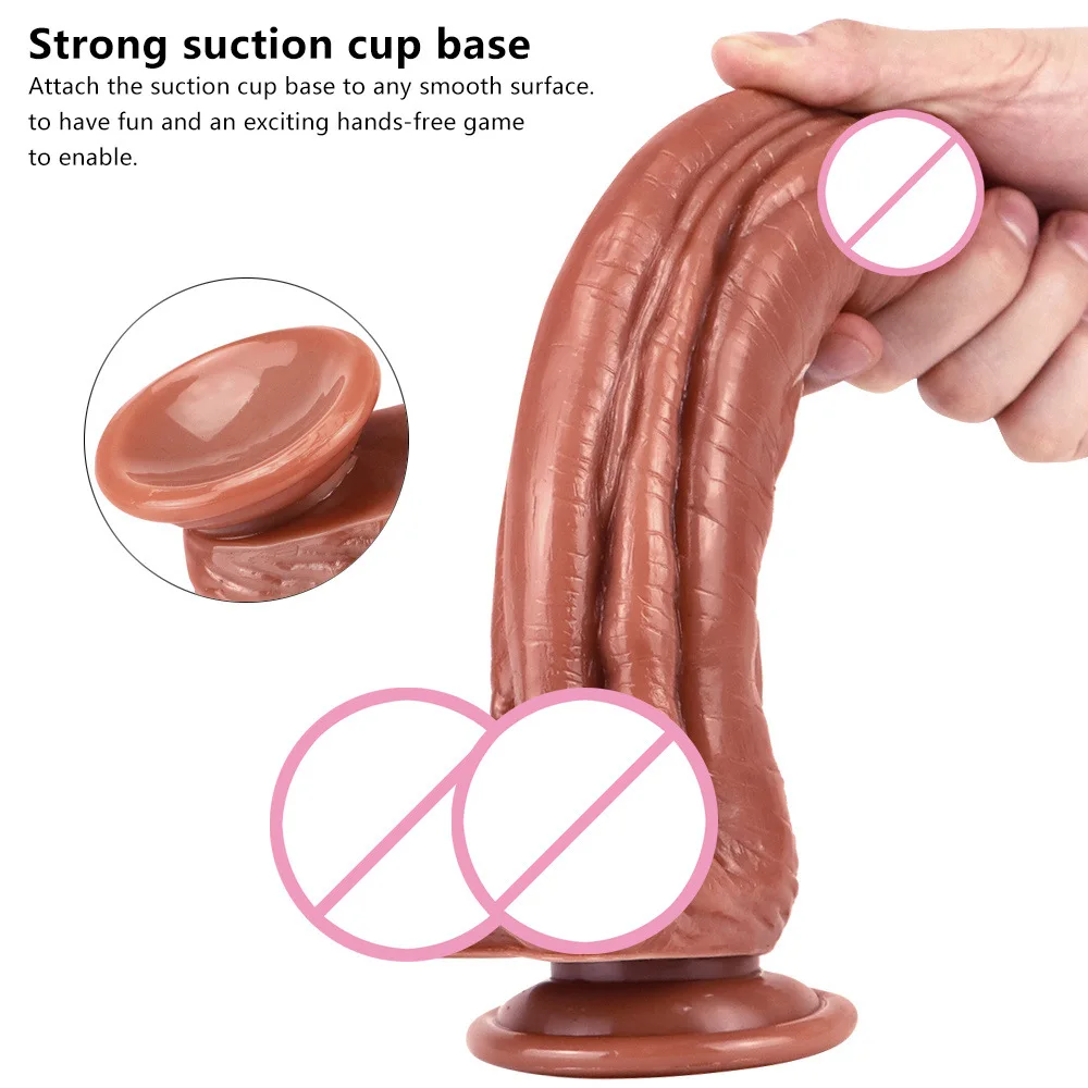 Newest! Super Big Strong Dildo With Suction Cup Real Skin Texture Simulation Penis For Female Masturbation Adult Fisting Sex Toy