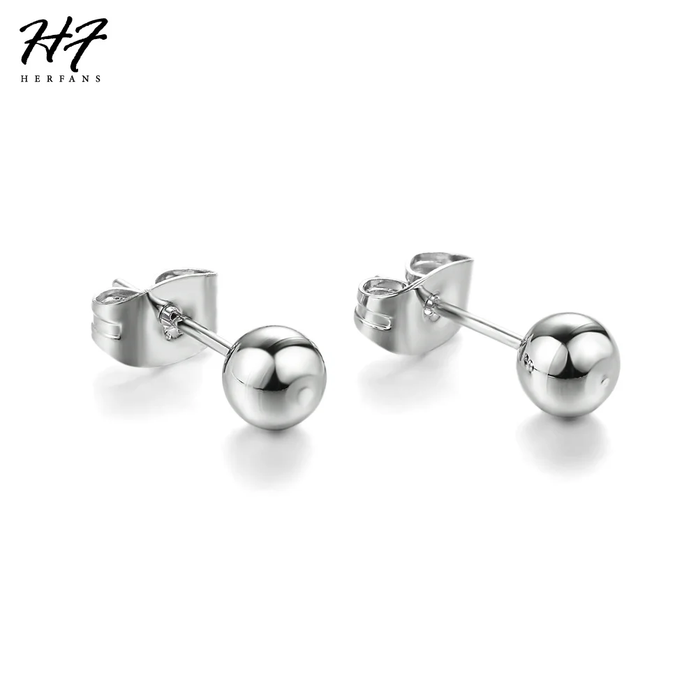 Simple Little Bean Shaped Stud Earring For Women Rose White Gold Color Metal Fashion Jewelry Gift For Girls Daily Party E445