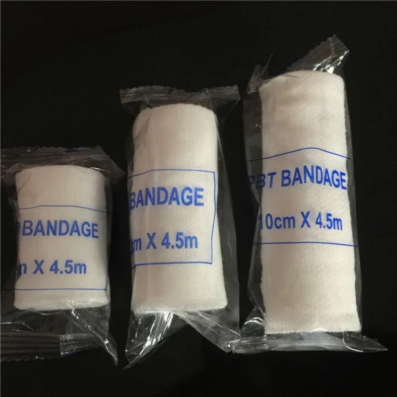 1 Roll Elastic Gauze Bandages Mesh Tie Strap Wound Dressing Patch 5cm/7.5cm/10cm/15cm X 4.5m Breathable Patch