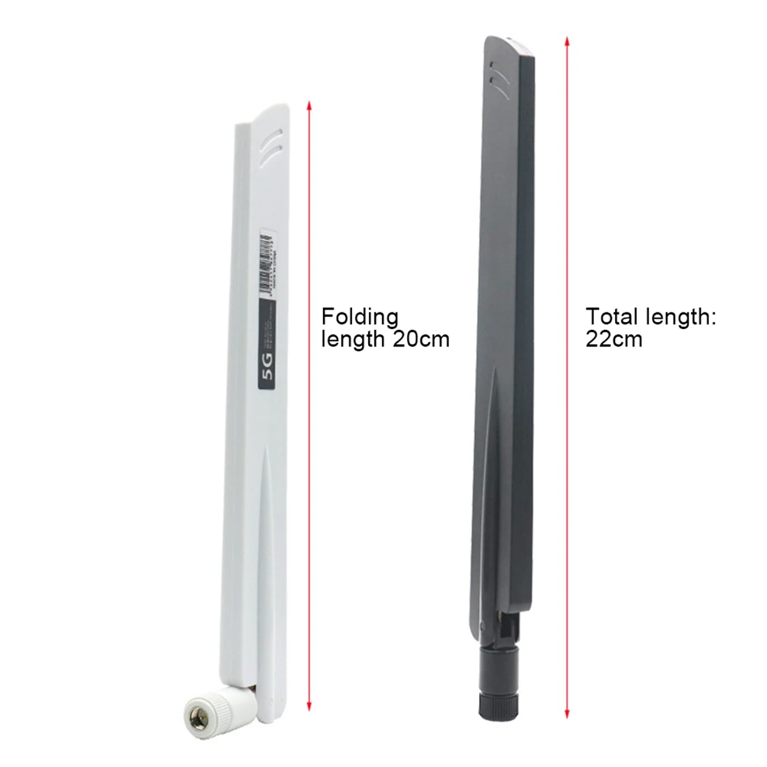 Beauty 2 Pcs 3G 4G 5G Antenna 600-6000MHz 18DBi Gain SMA Male for Wireless Network Card Wifi Router High Signal(C)