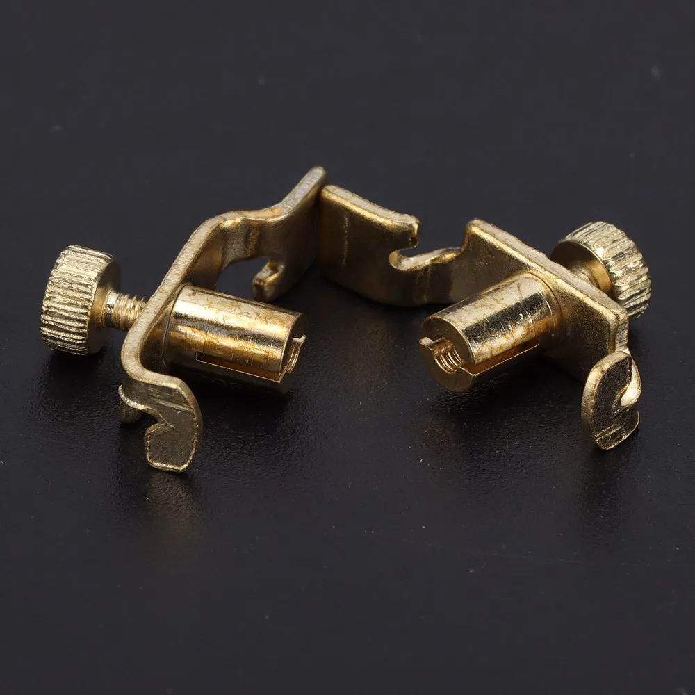 2PCS Durable Metal Fine Tuner Adjuster Golden Color Clip Tuner Accessory String Tuning Hardware For String Instruments