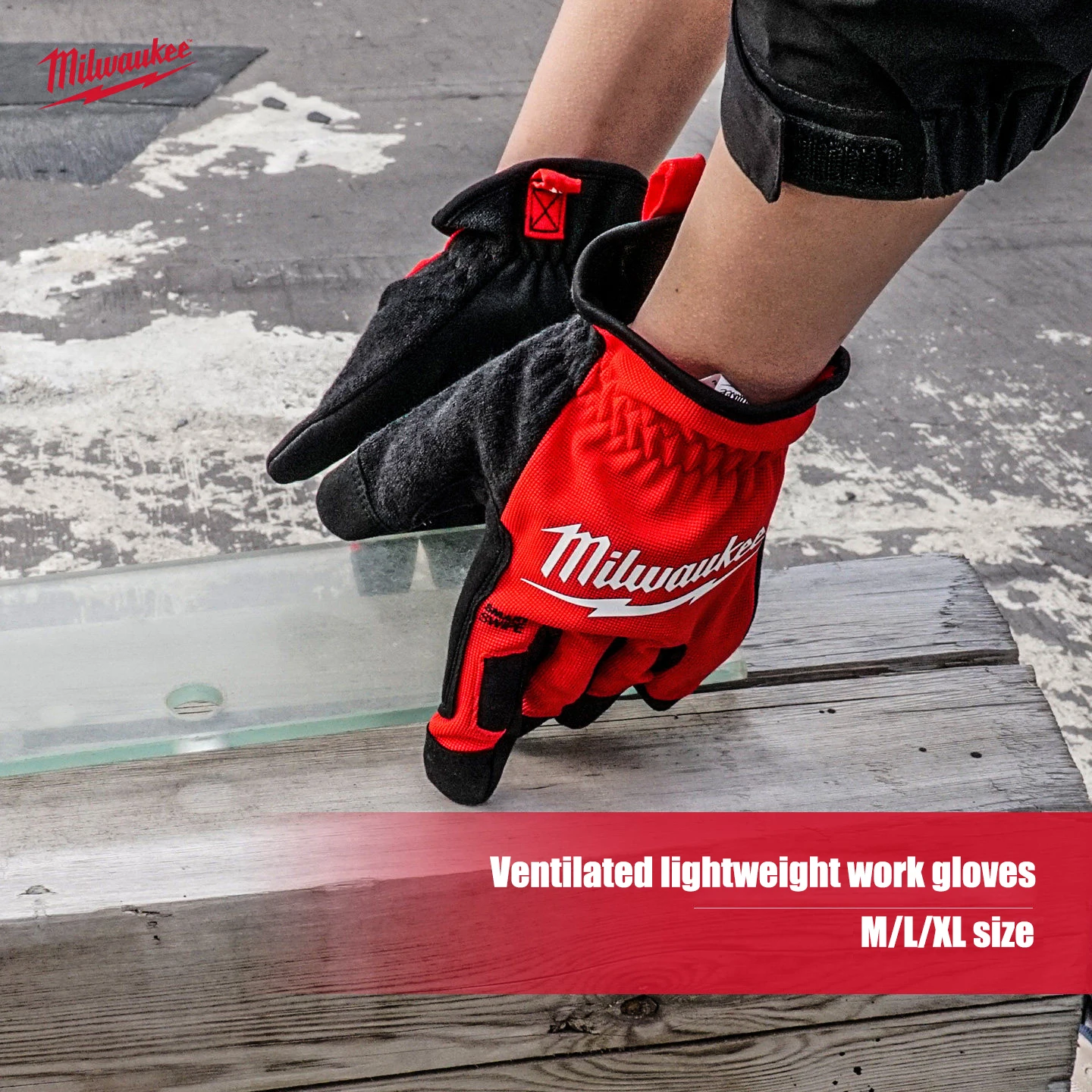 Milwaukee Labor Protection Gloves, Lightweight Work Gloves with Flexible Cuffs, Breathable and Waterproof 48-73-8511/8512/8513