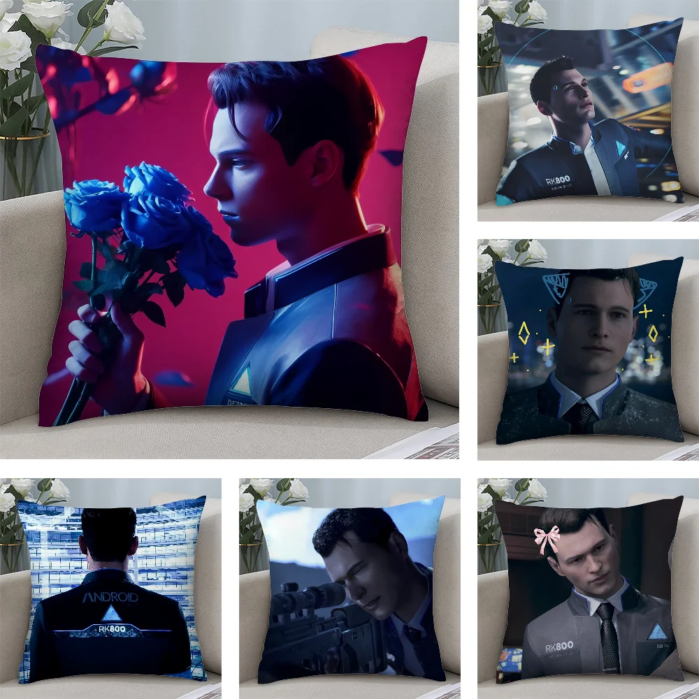 Detroit B-Become H-Human Pillow Case Short Plush Pillow Covers Sofa Decorative Gift Home Double-sided Printing Cushion Cover