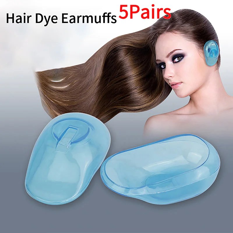 2-20Pcs Reusable Ear Cover Hair Dye Shield Protect Earmuffs Shower Waterproof Hair Coloring Ear Protector Cover Caps