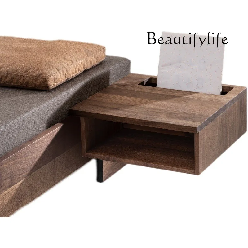 American modern minimalist Nordic North American black walnut natural log 1.8 meters double bed