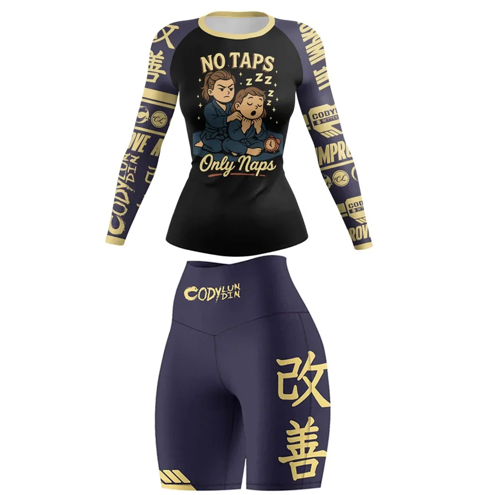 Women's Yoga Sportswear Gym Clothing Compression Sport Suit MMA Muay Thai Rashguard Training Fitness Workout Running Tracksuit