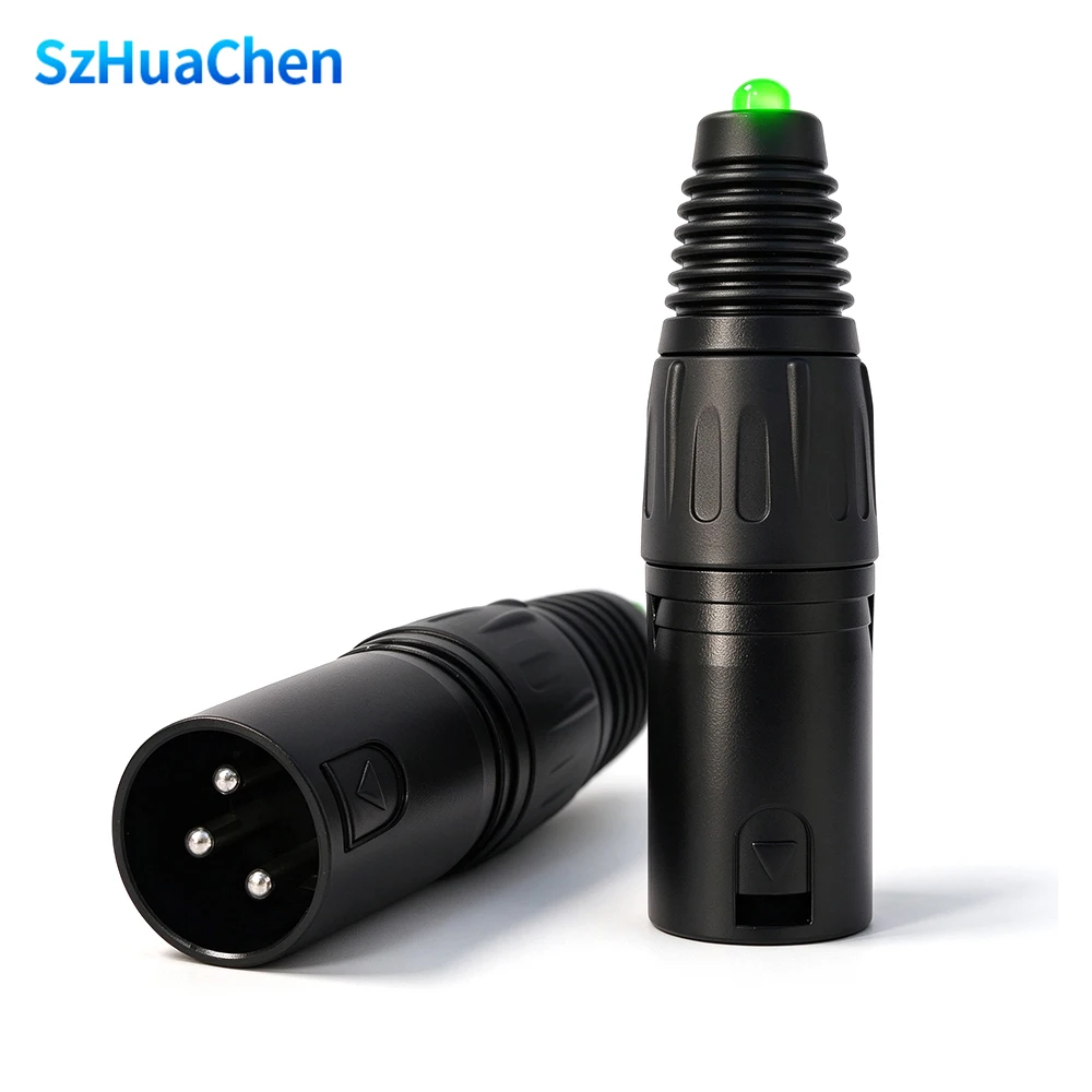 3Pin XLR DMX Terminator 120 Ohm DMX512 Signal Termination Resistor Green LED for Stage Lighting Moving Head DJ Technician