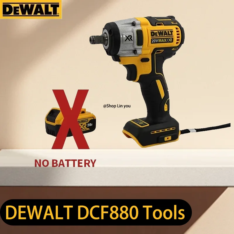DEWALT DCF880 Lithium Battery Brushless Impact Wrench Detachable Tire High Torque High Speed Powerful Disassembly Tool
